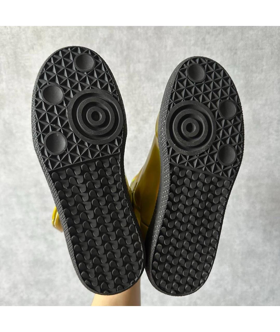 MAISON MARGIELA Золотые кожаные кеды, фото 8