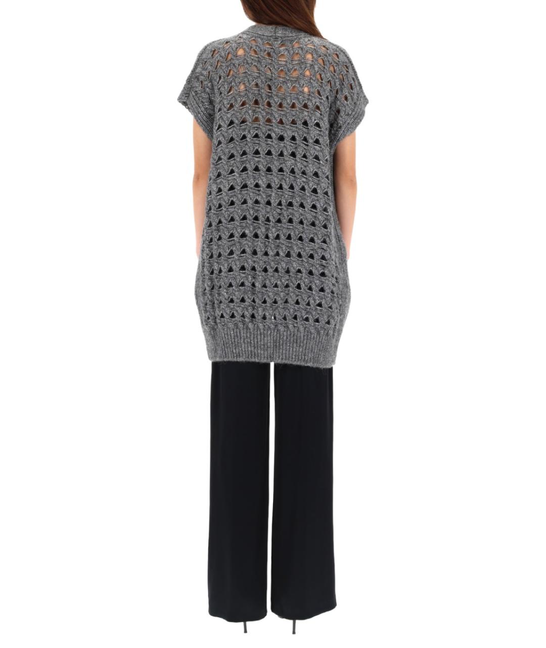 HERNO Серая шерстяная жилетка, фото 3