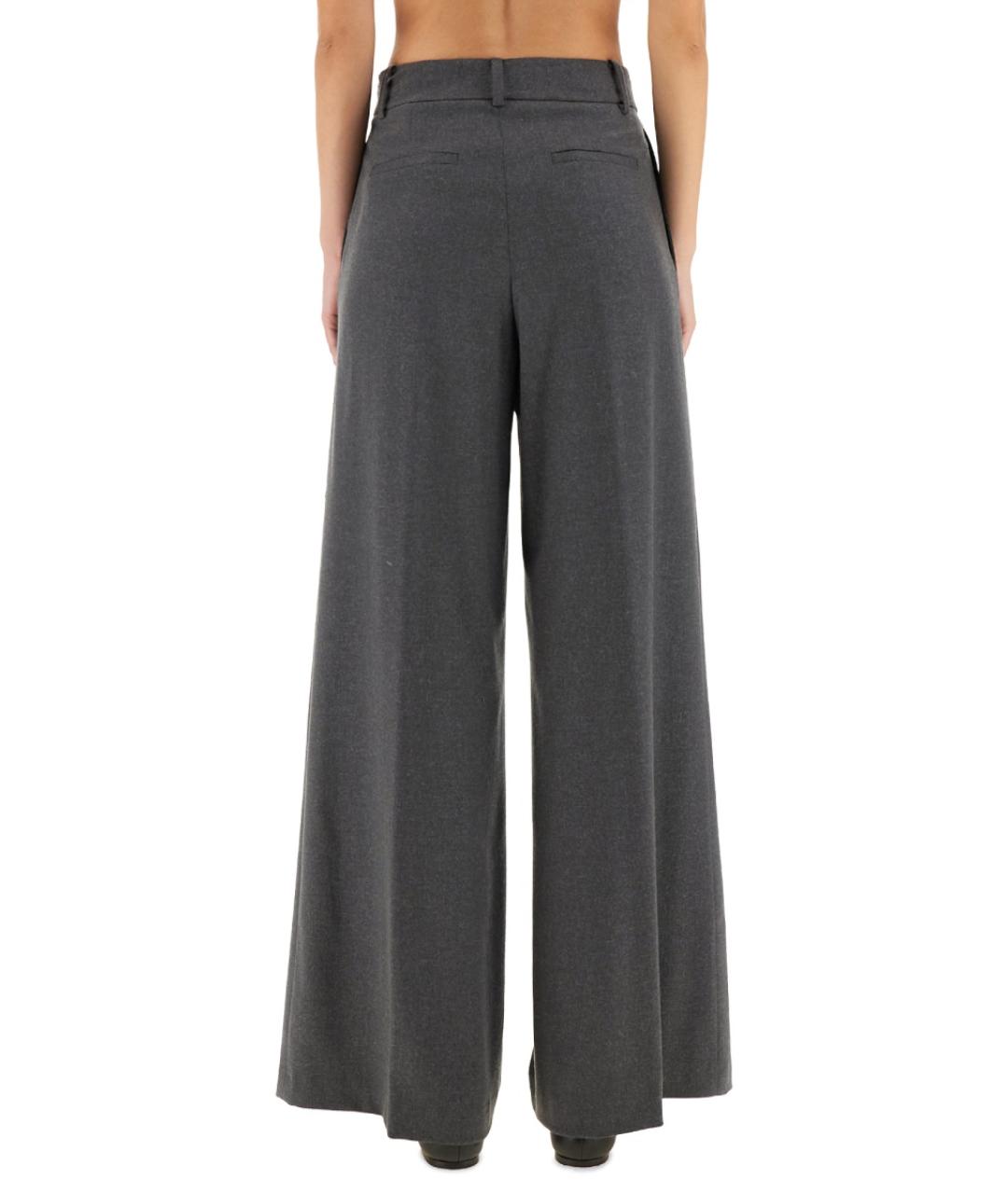 HERNO Серые вискозные прямые брюки, фото 4