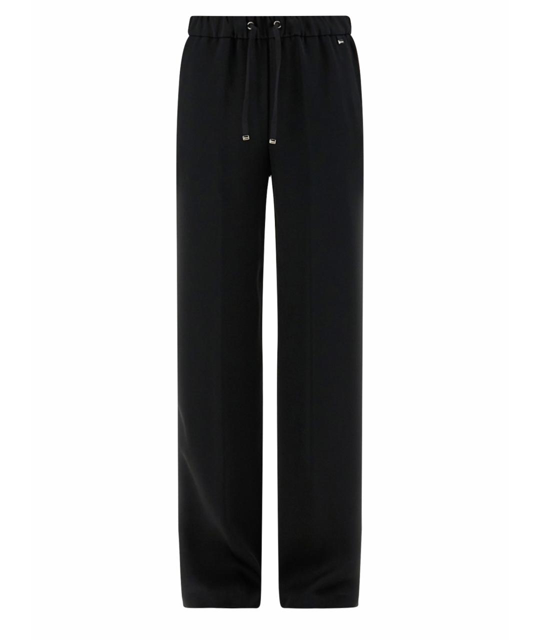 HERNO Черные ацетатные прямые брюки, фото 1