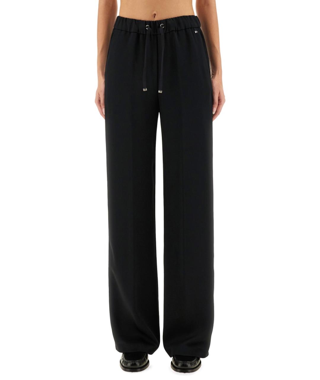 HERNO Черные ацетатные прямые брюки, фото 5