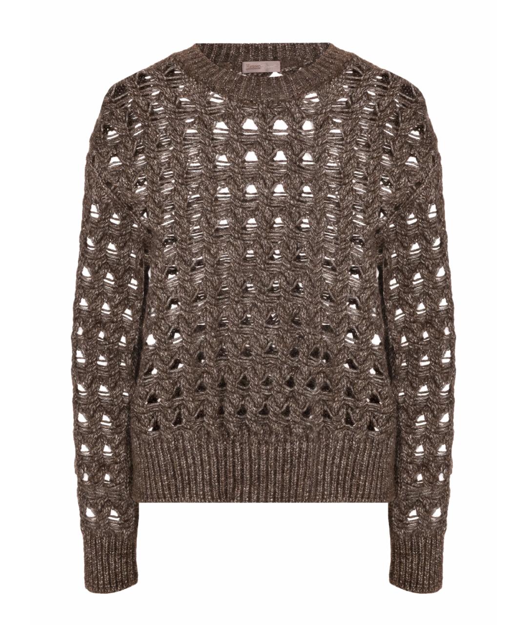 HERNO Коричневый шерстяной джемпер / свитер, фото 1