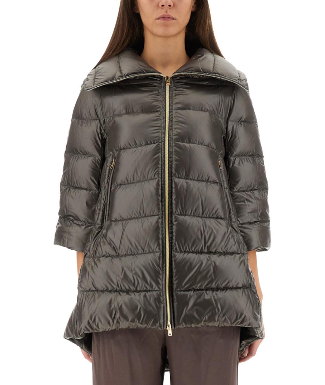 HERNO Черный полиамидовый пуховик, фото 5