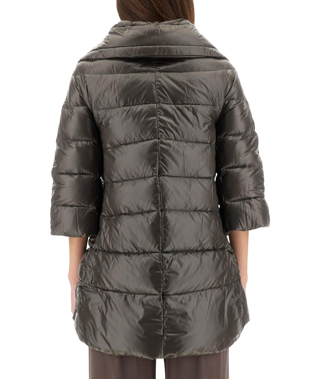 HERNO Черный полиамидовый пуховик, фото 3