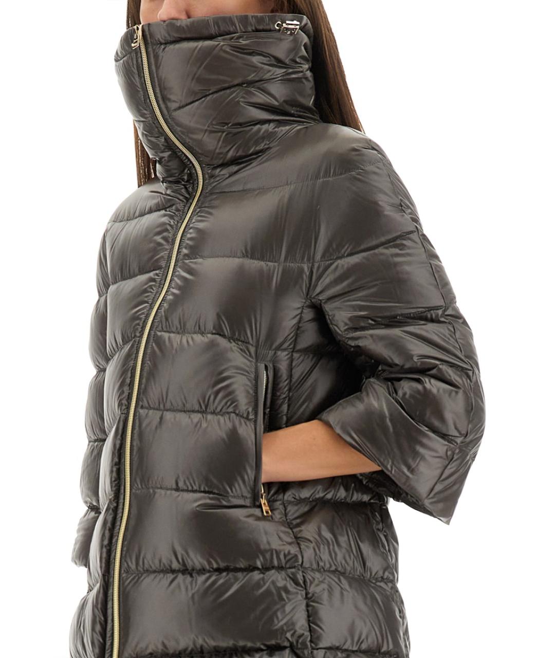 HERNO Черный полиамидовый пуховик, фото 4