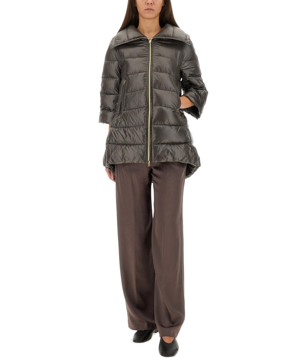 HERNO Черный полиамидовый пуховик, фото 2