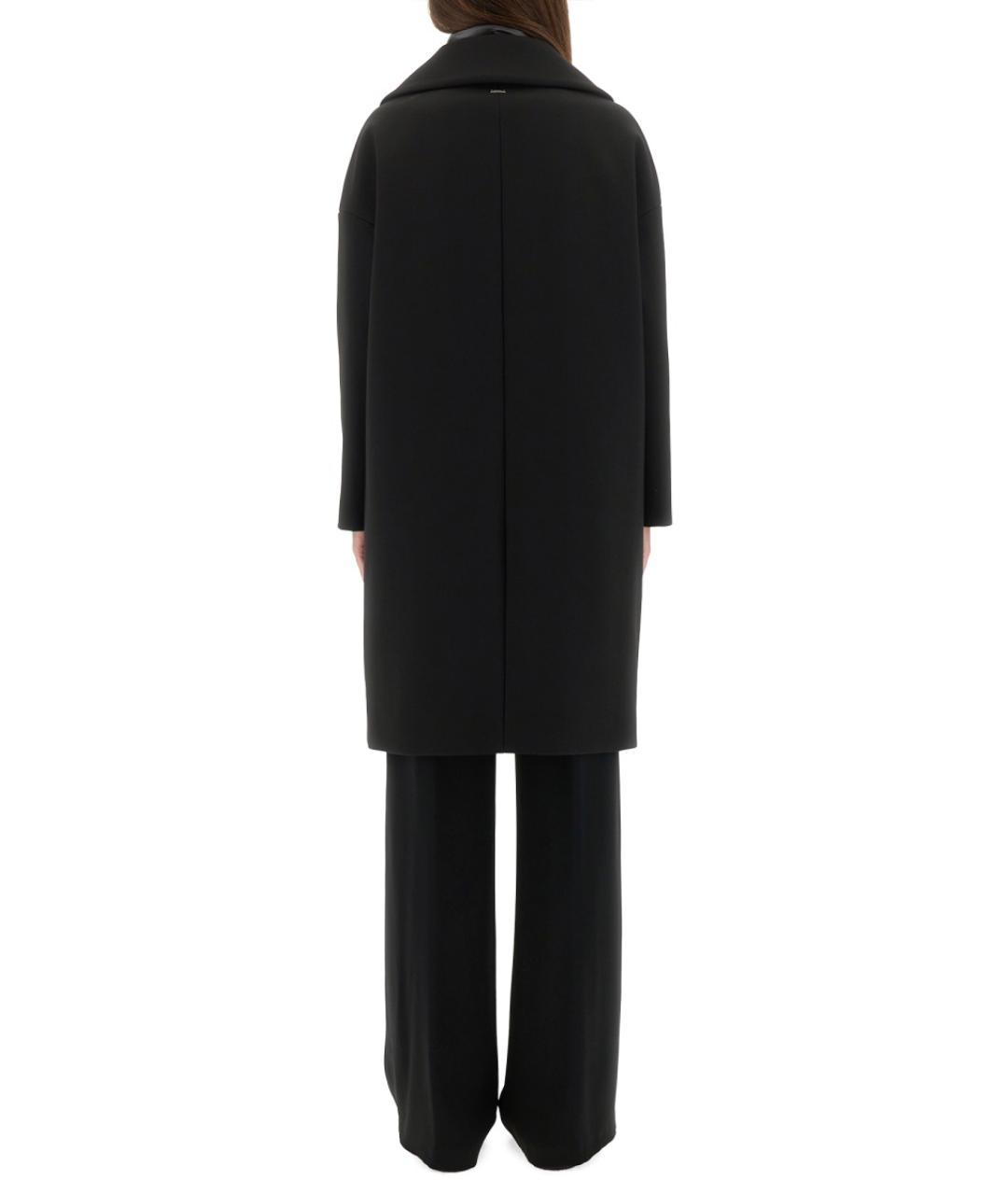 HERNO Черное полиэстеровое пальто, фото 3