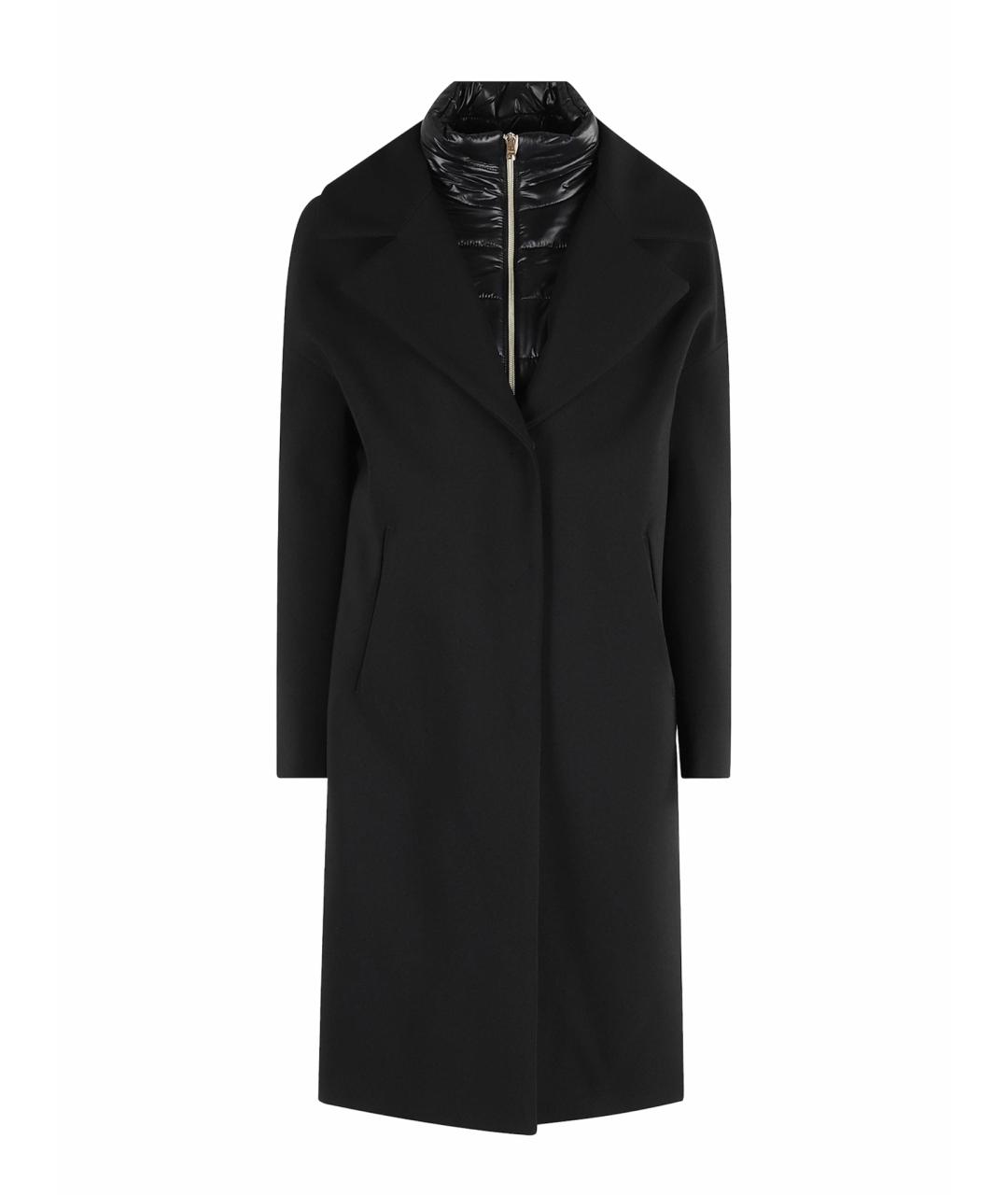 HERNO Черное полиэстеровое пальто, фото 1