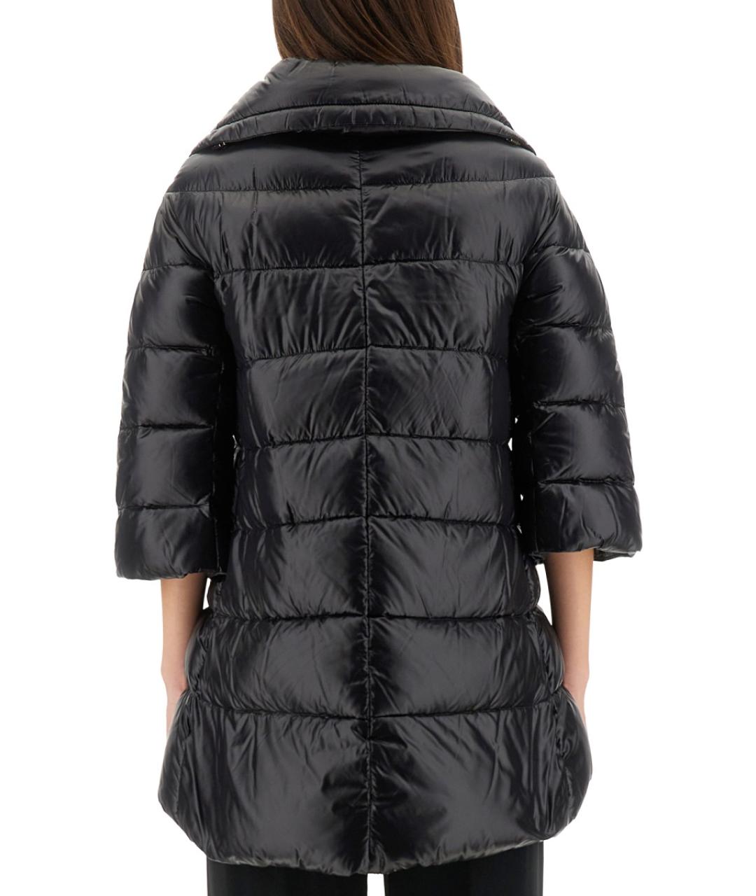 HERNO Черный полиамидовый пуховик, фото 4