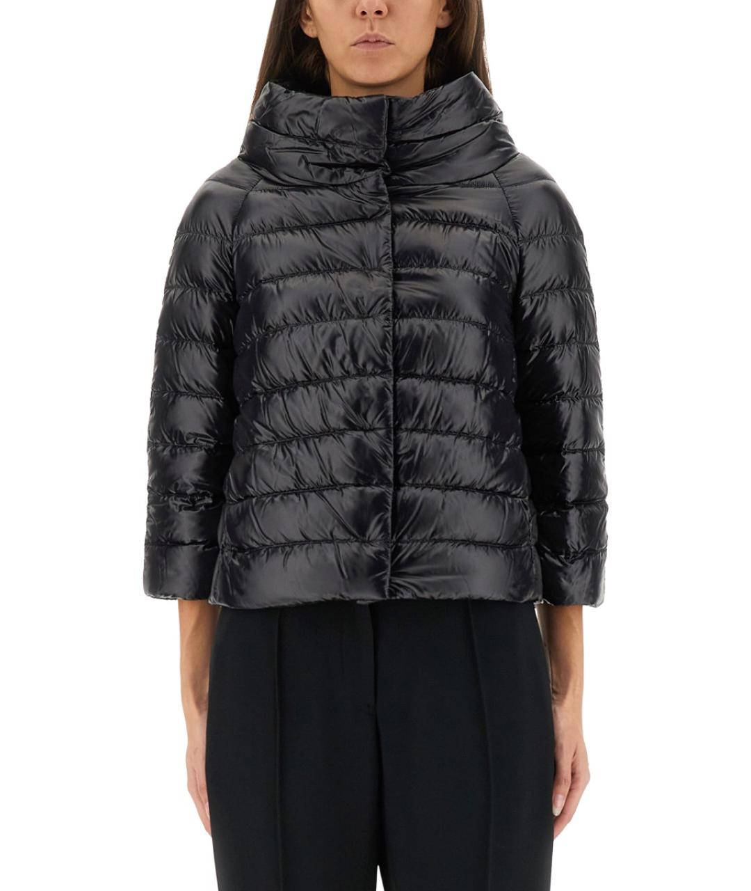 HERNO Черный полиамидовый пуховик, фото 2