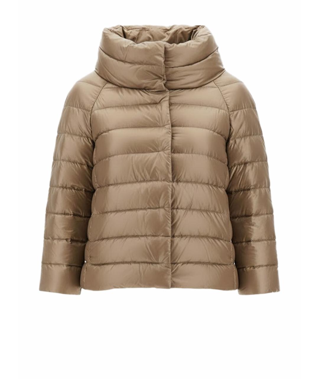 HERNO Бежевый полиамидовый пуховик, фото 1
