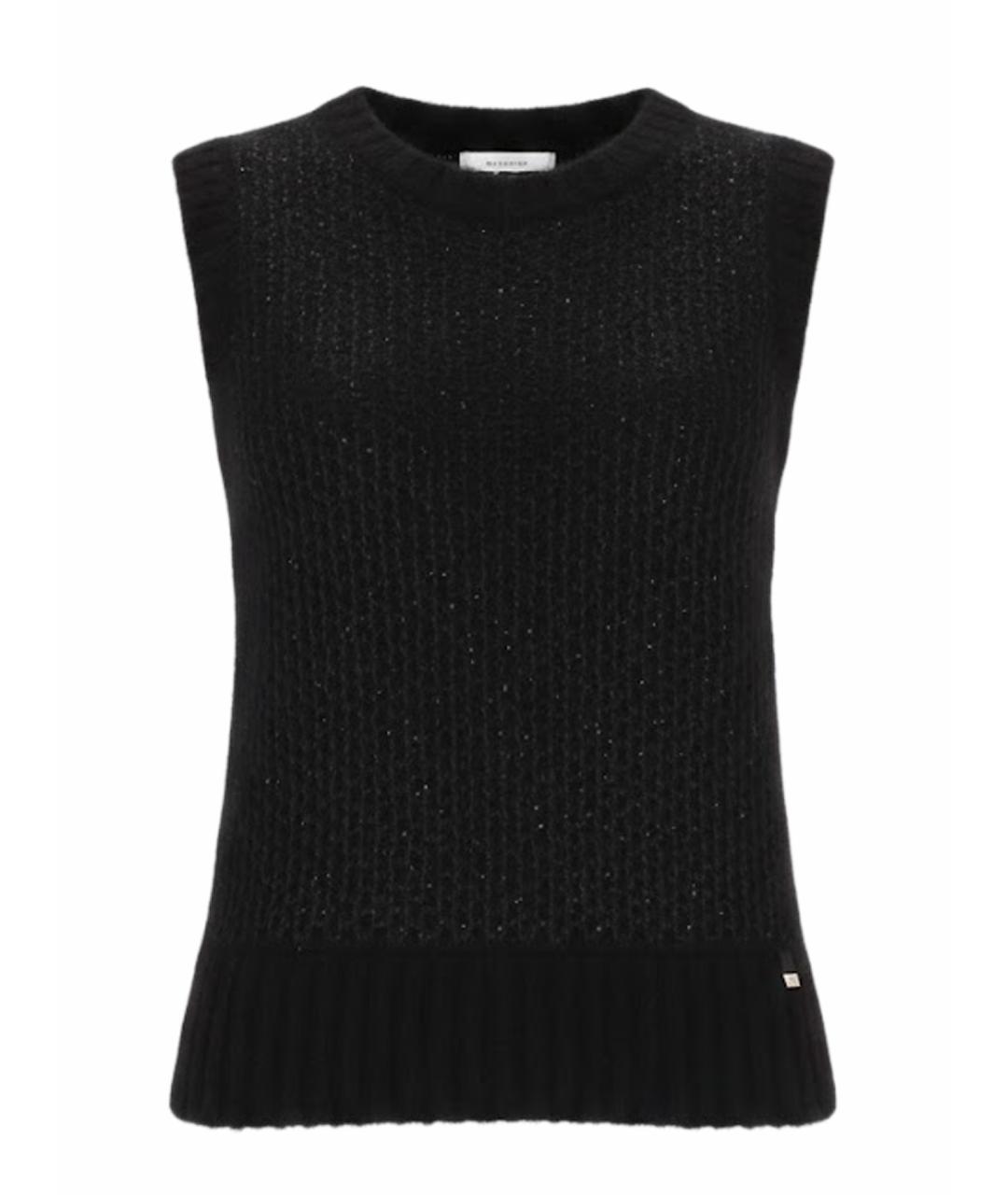 HERNO Черная шерстяная жилетка, фото 1