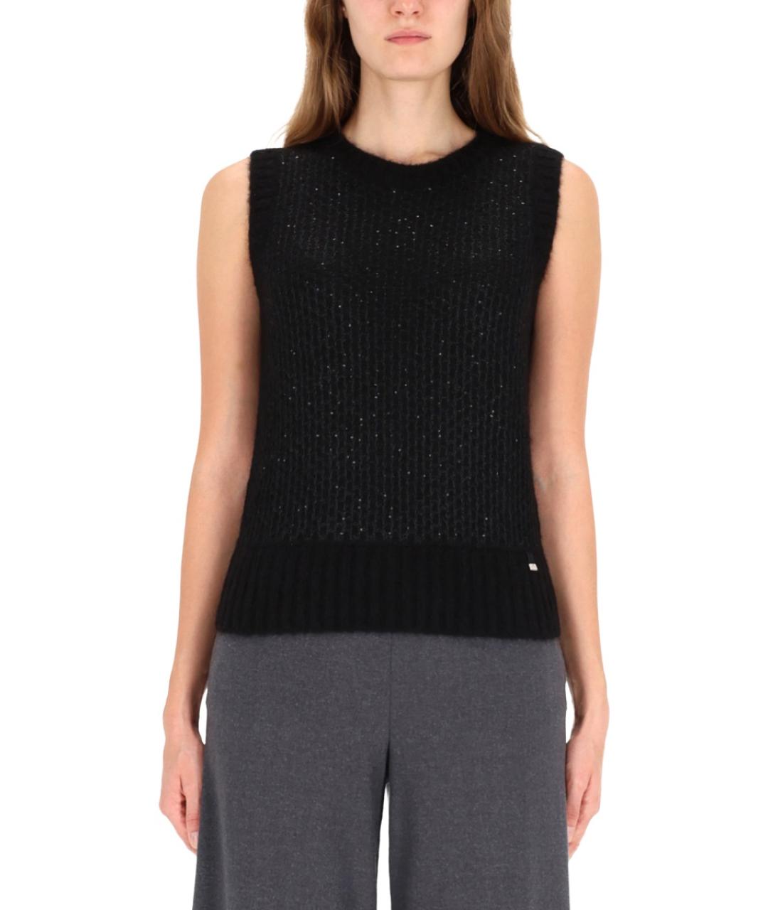 HERNO Черная шерстяная жилетка, фото 5