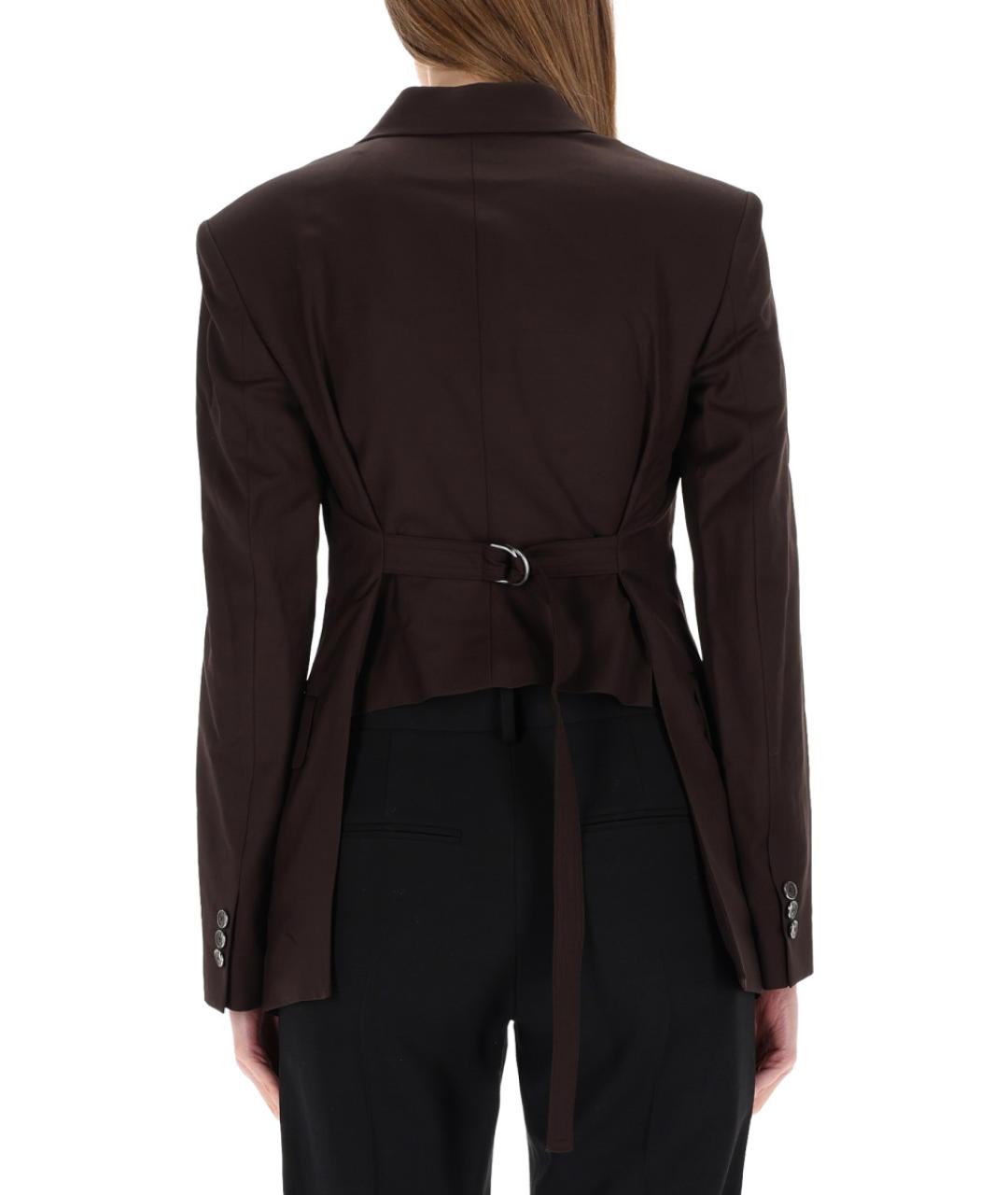 HELMUT LANG Коричневый шерстяной жакет/пиджак, фото 3