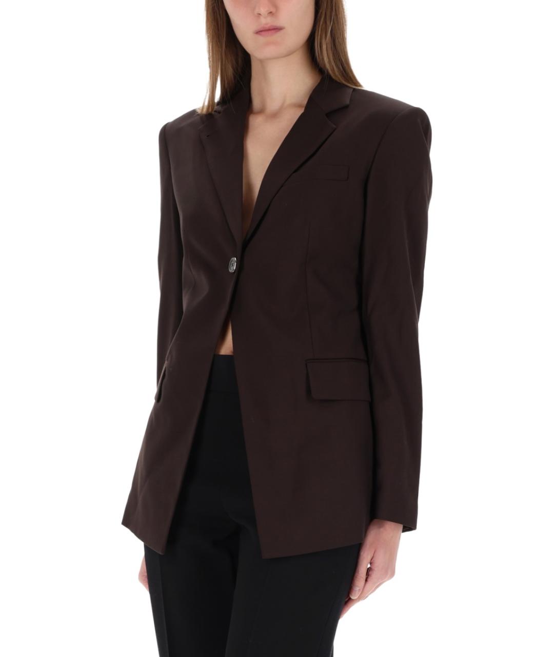 HELMUT LANG Коричневый шерстяной жакет/пиджак, фото 4