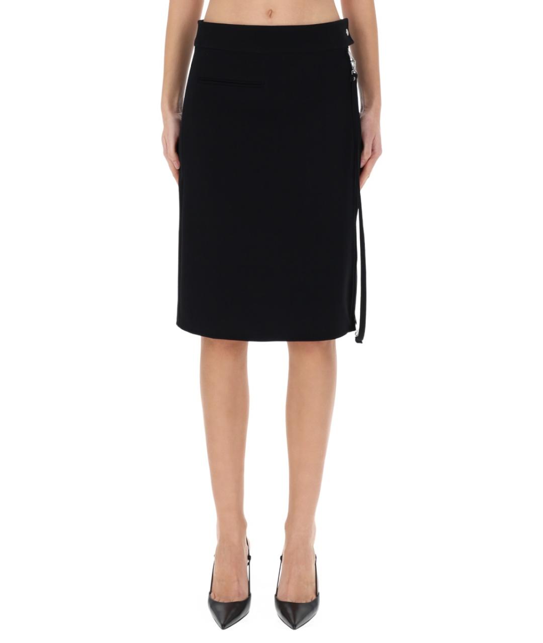 COURREGES Черная полиэстеровая юбка миди, фото 3