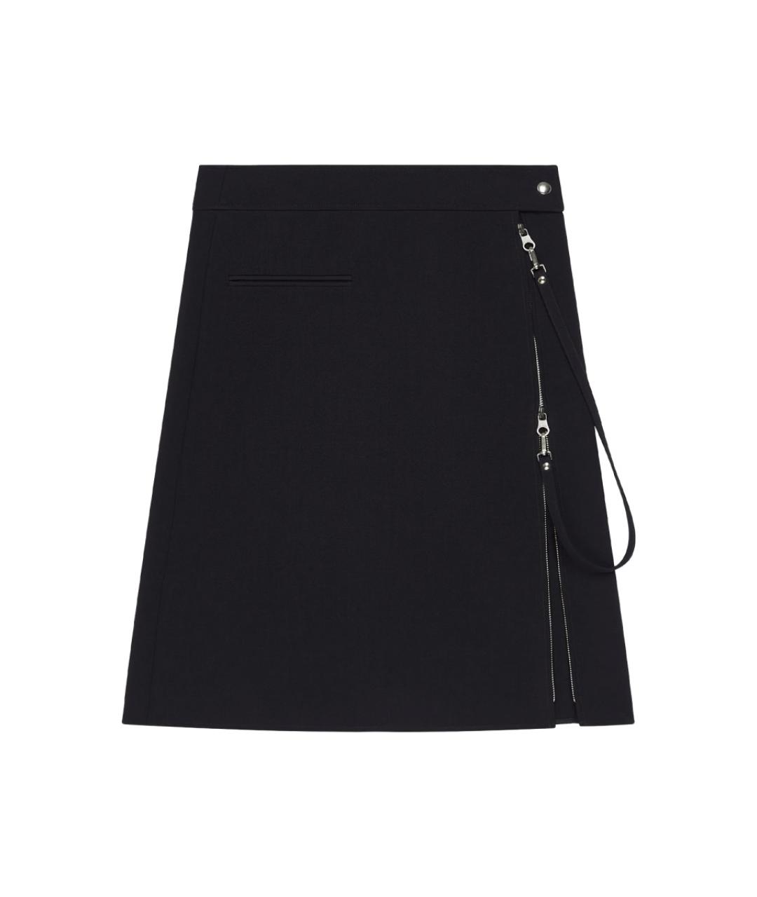 COURREGES Черная полиэстеровая юбка миди, фото 1