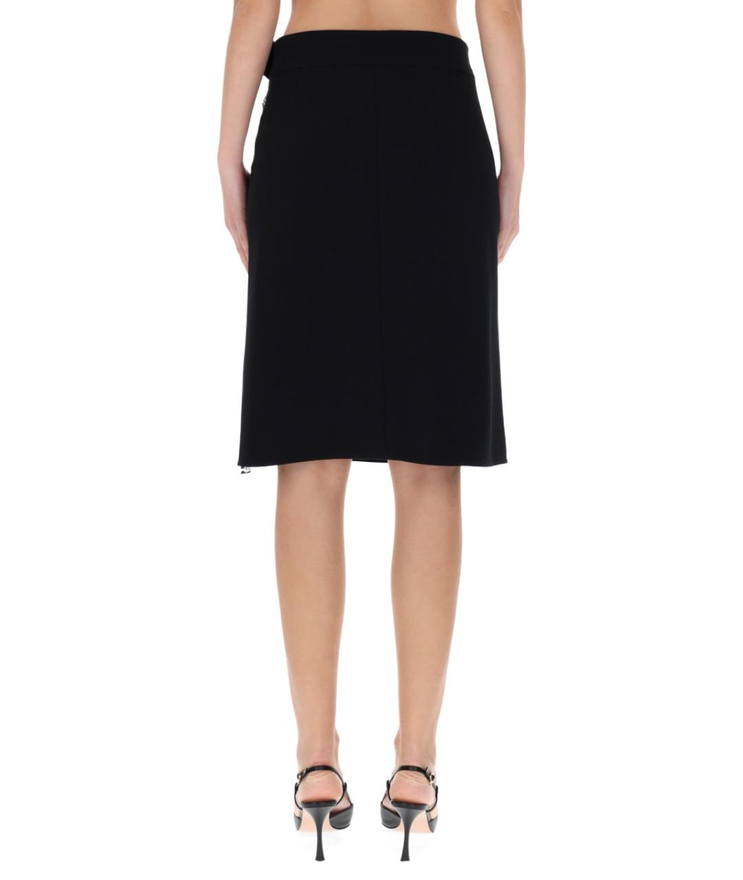 COURREGES Черная полиэстеровая юбка миди, фото 5