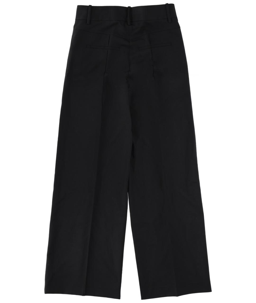 THEORY Черные шерстяные прямые брюки, фото 2