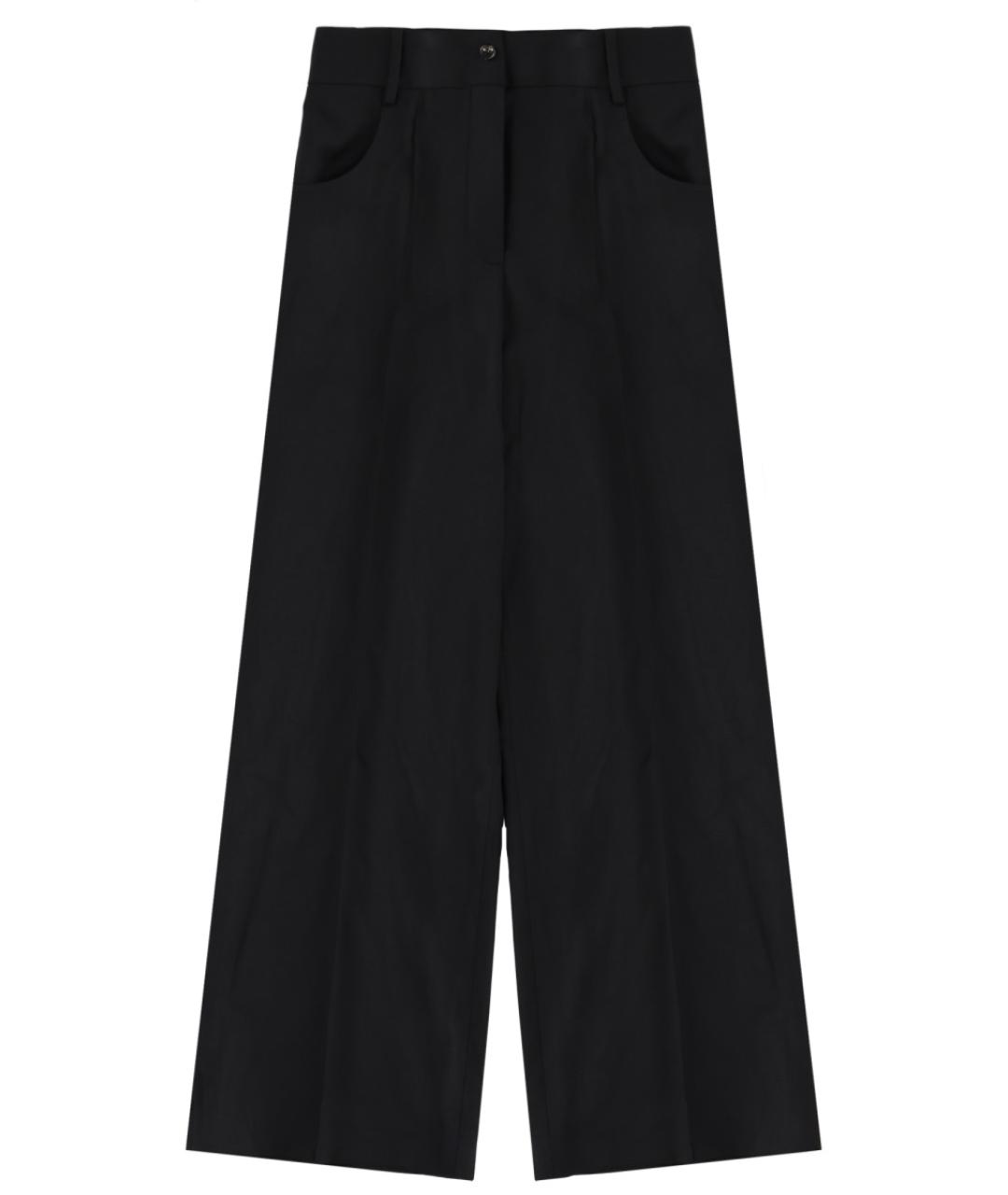 THEORY Черные шерстяные прямые брюки, фото 1