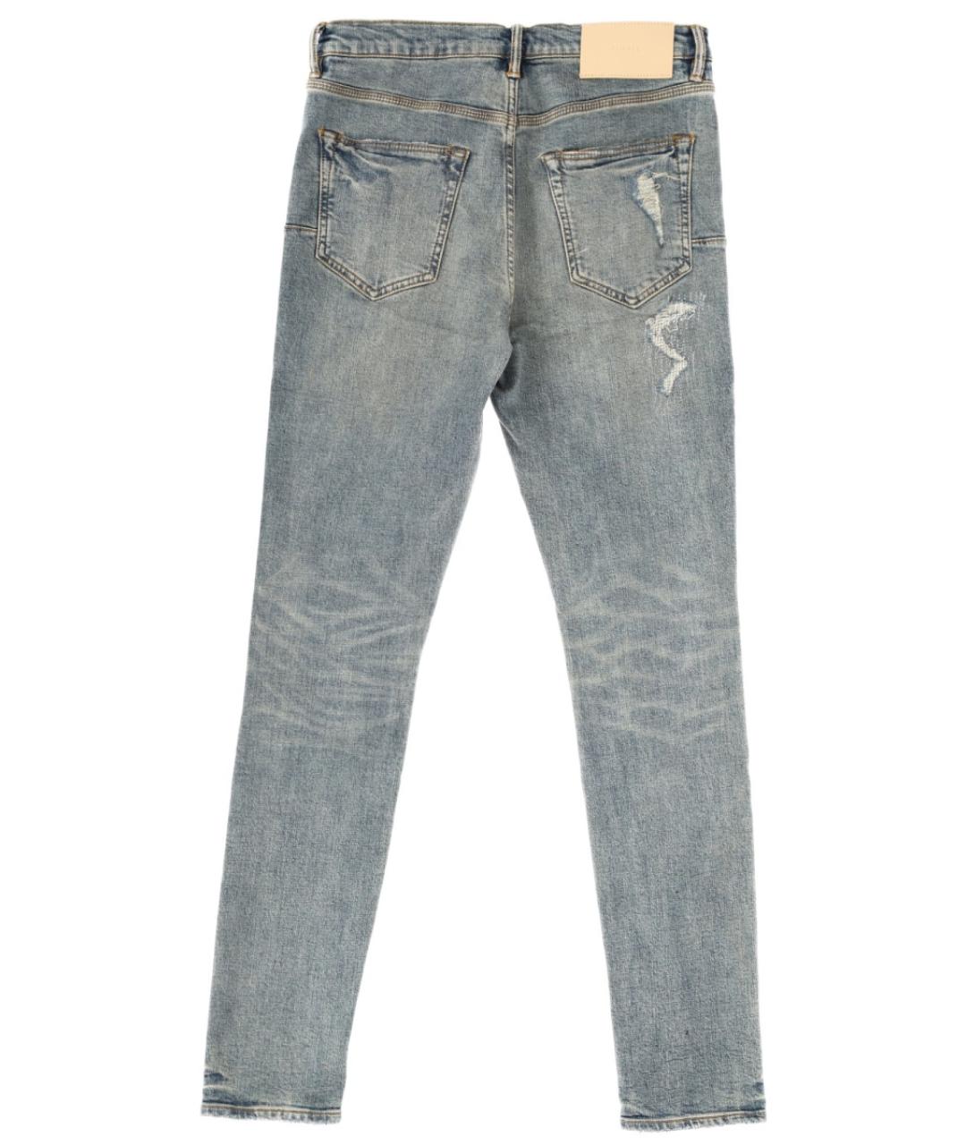 PURPLE Синие хлопковые прямые джинсы, фото 6