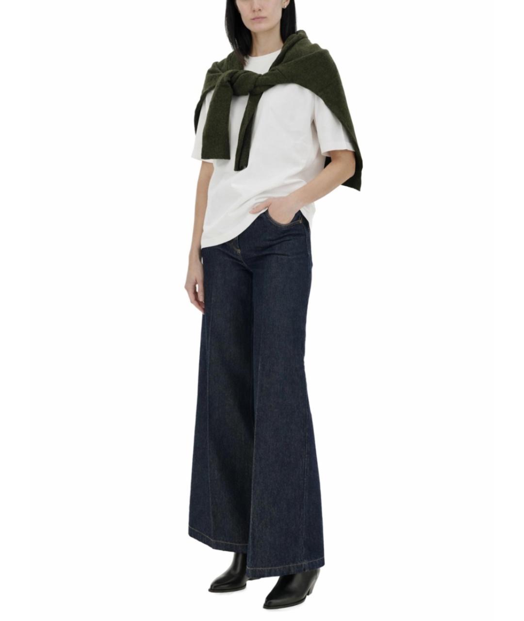 ASPESI Темно-синие хлопковые джинсы клеш, фото 2