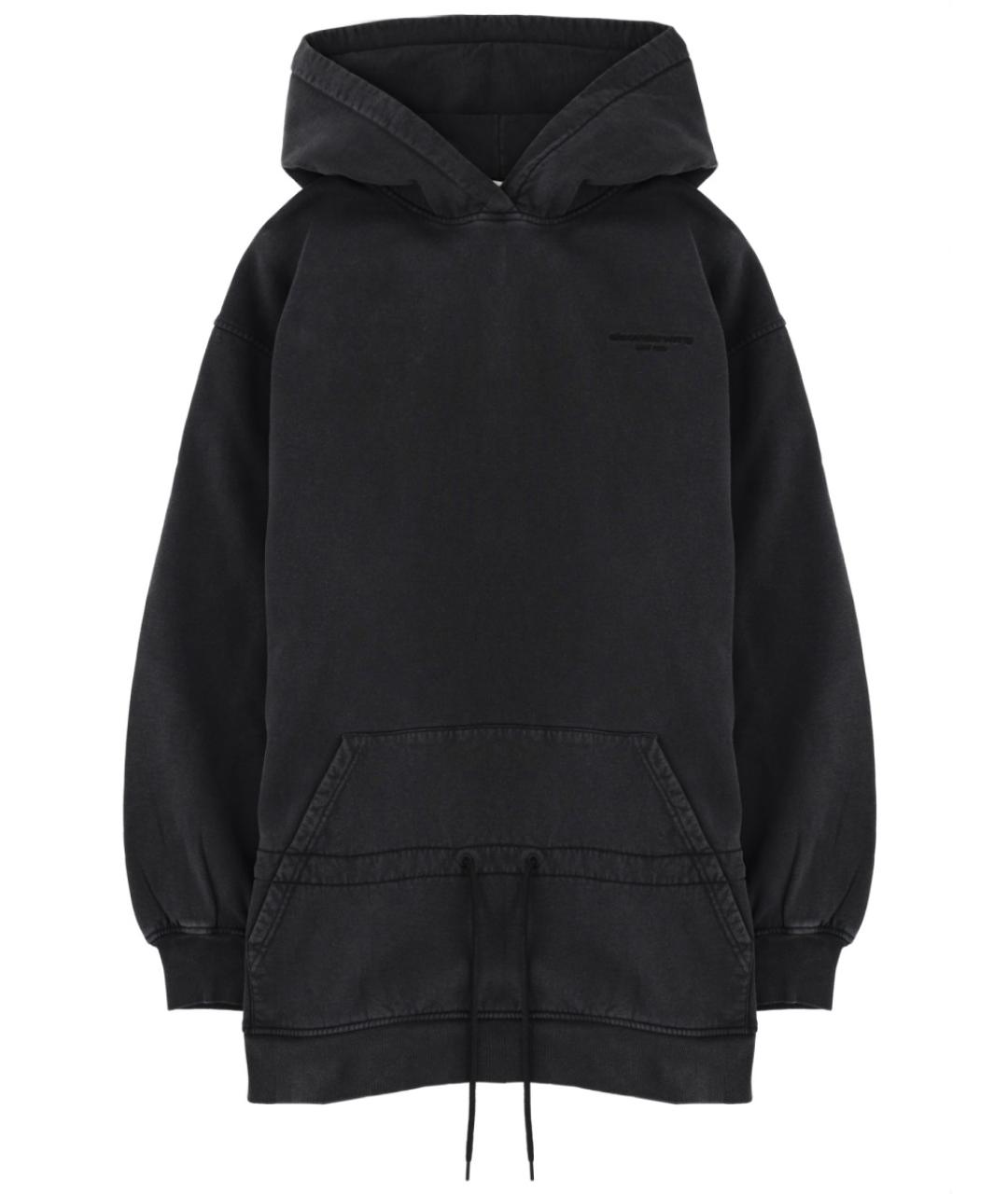 ALEXANDER WANG Черное хлопковое повседневное платье, фото 1