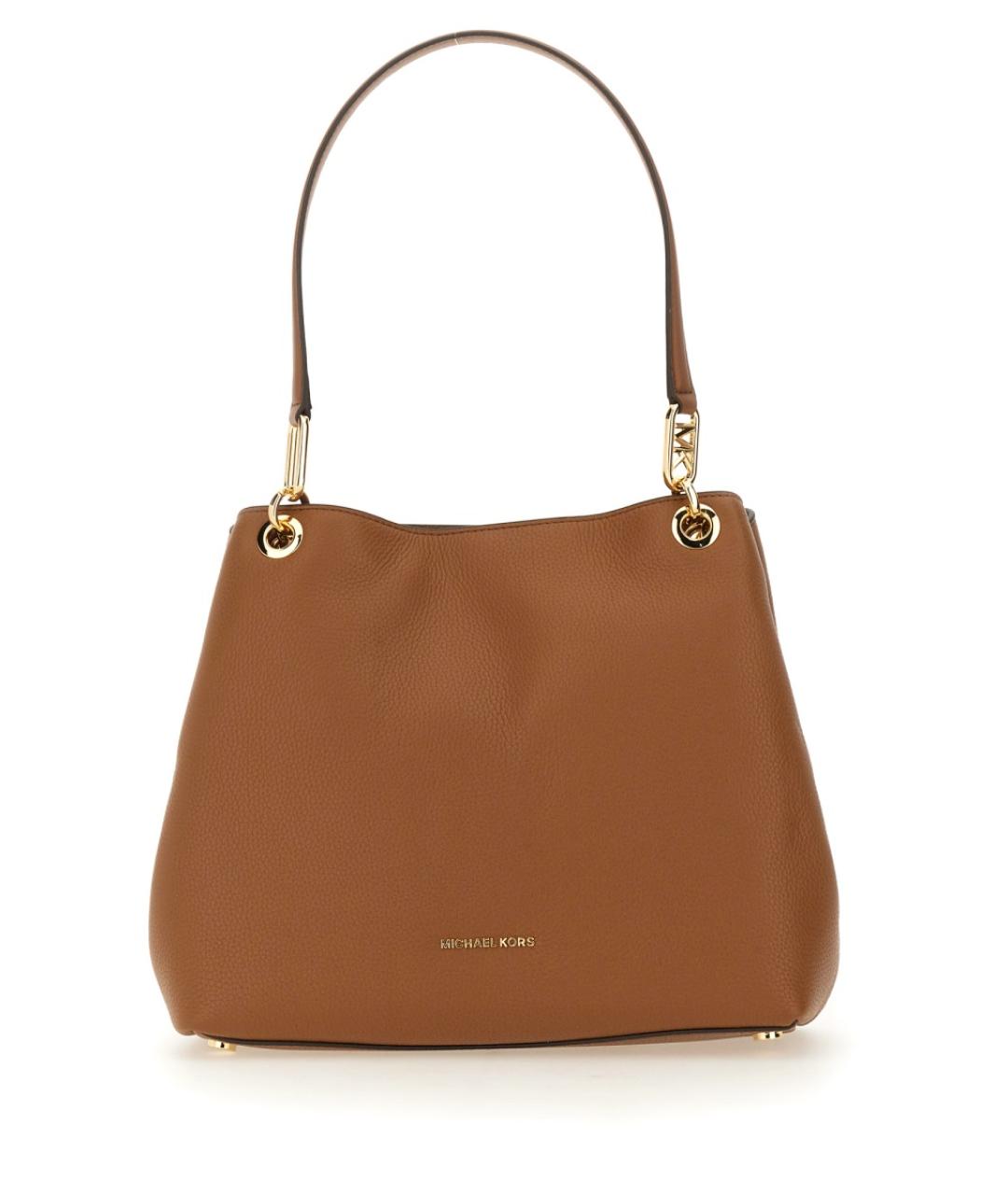 MICHAEL KORS Коричневая кожаная сумка через плечо, фото 1