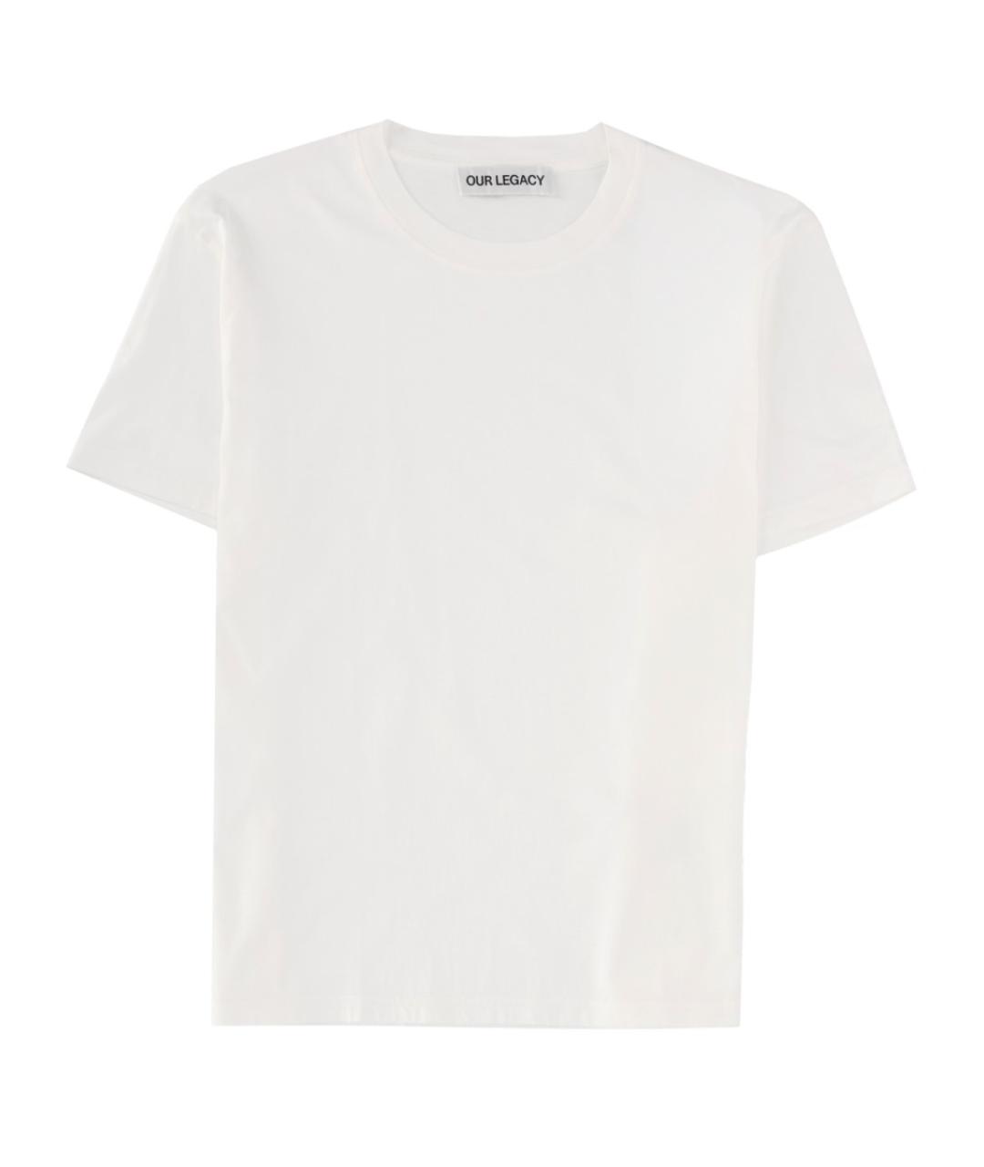 OUR LEGACY Белая хлопковая футболка, фото 1