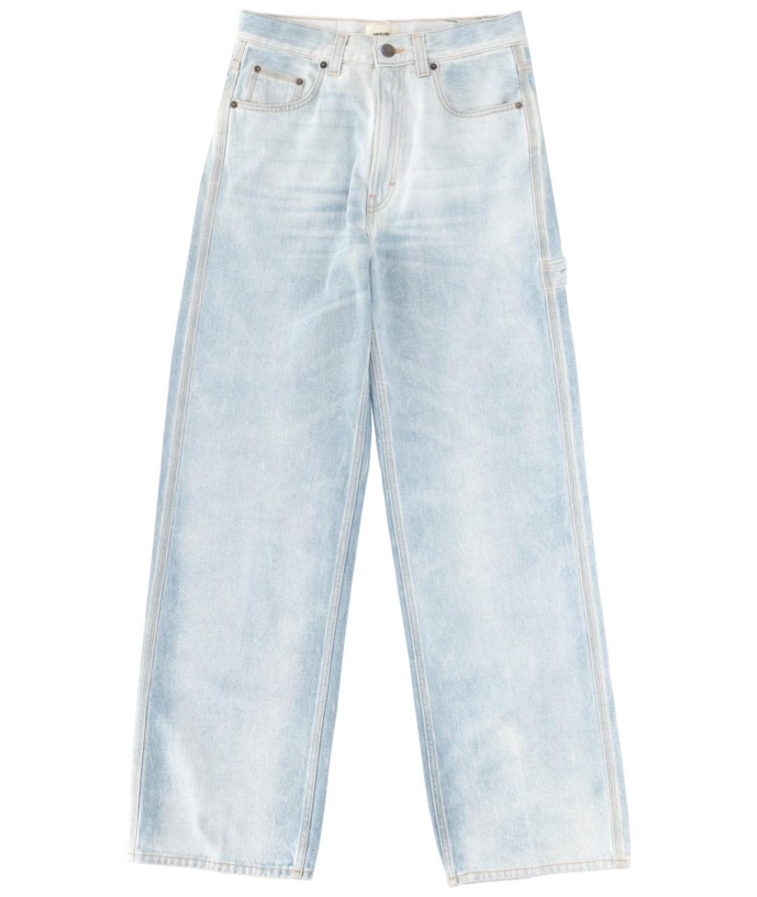 HAIKURE Синие хлопковые прямые джинсы, фото 1