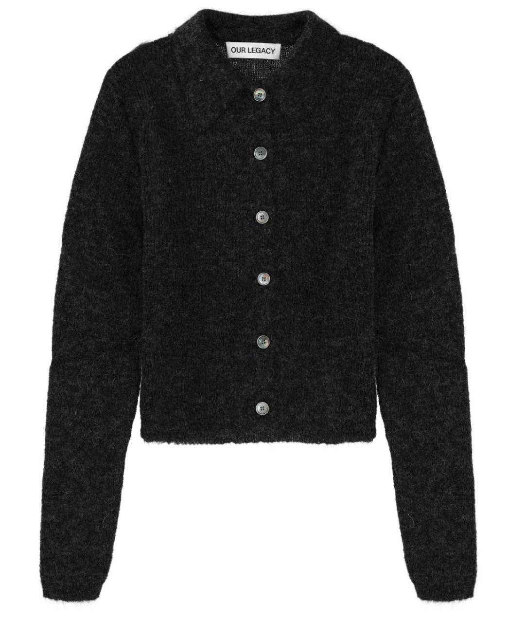 OUR LEGACY Черный шерстяной кардиган, фото 1