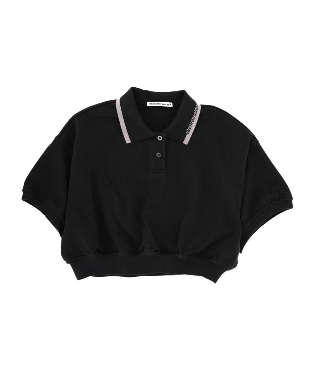 ALEXANDER WANG Черная хлопковая футболка, фото 1