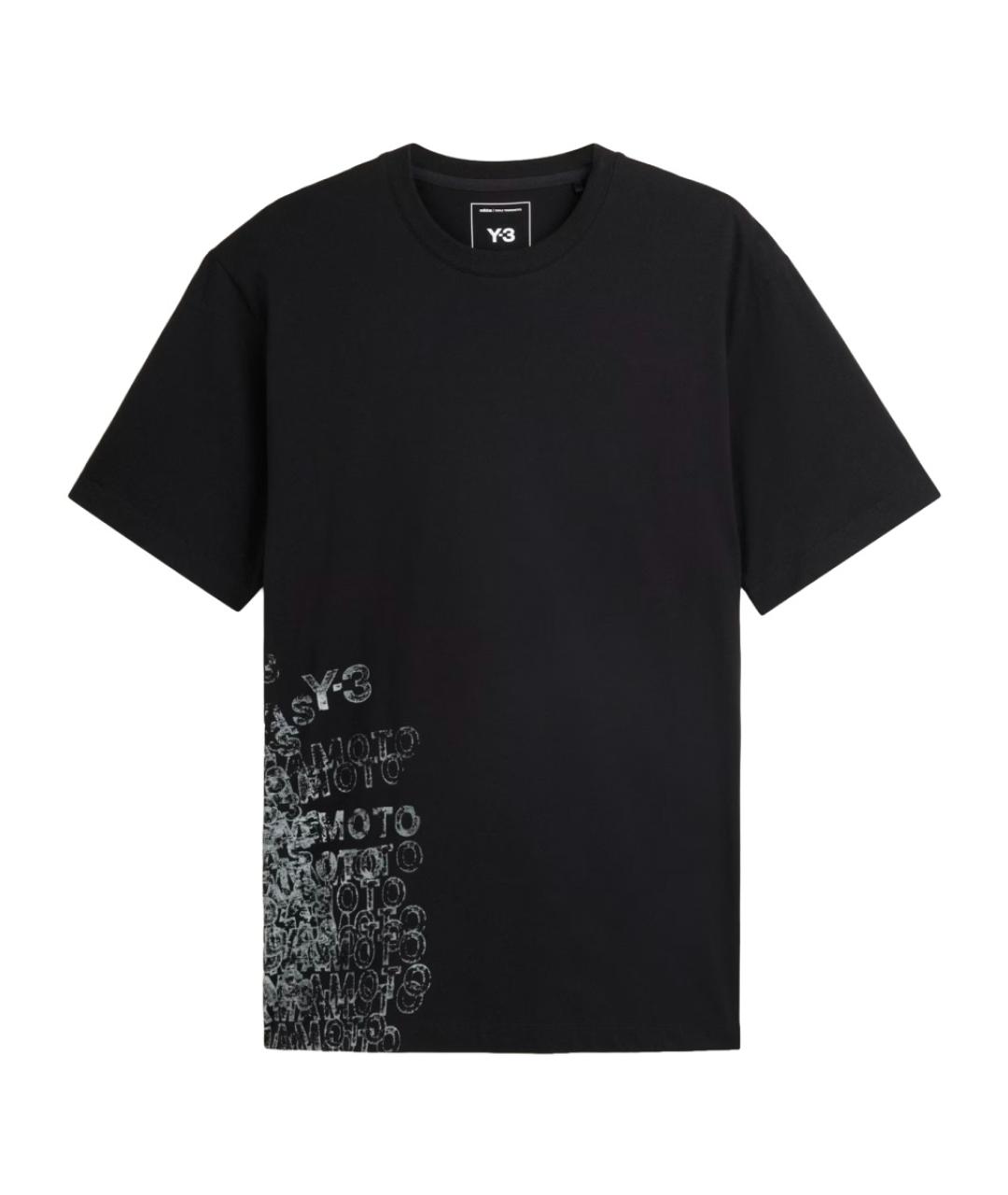 Y-3 Черная хлопковая футболка, фото 1