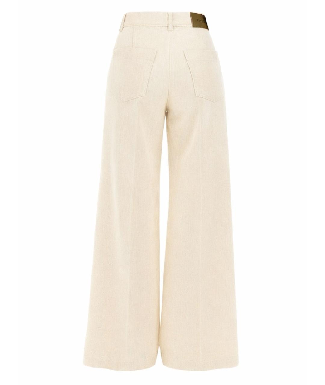 ASPESI Бежевые хлопковые джинсы клеш, фото 3