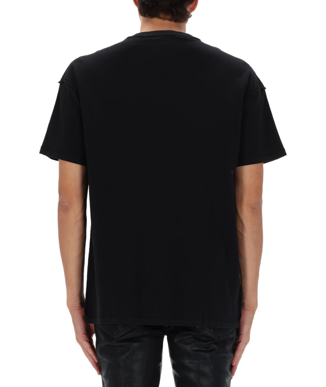 PURPLE Черная хлопковая футболка, фото 4