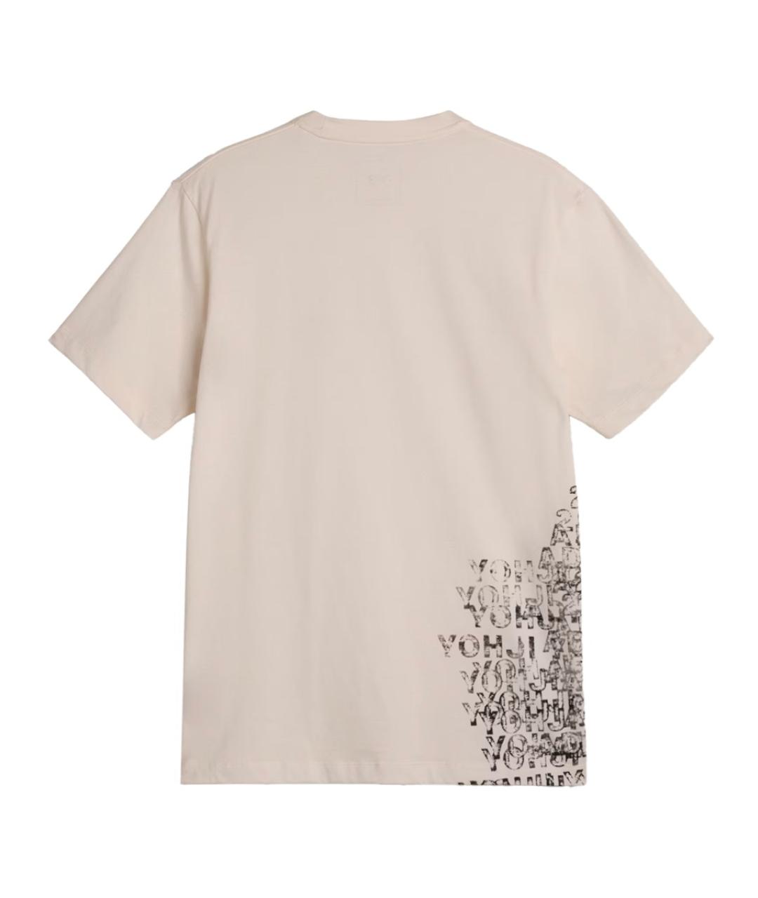 Y-3 Бежевая хлопковая футболка, фото 2