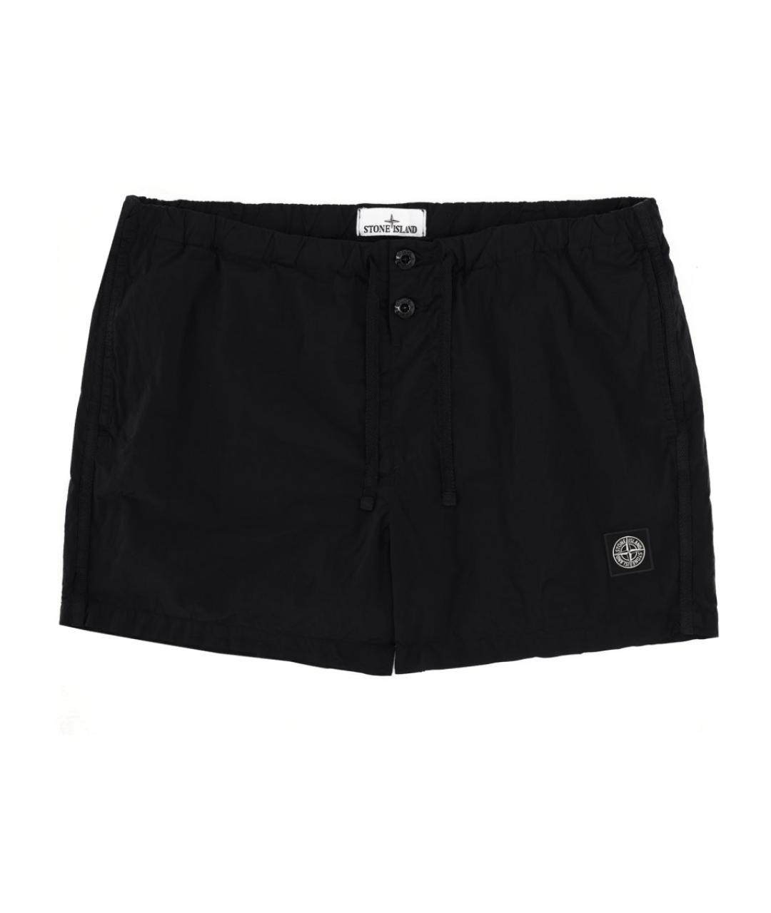 STONE ISLAND Черные полиамидовые шорты, фото 1