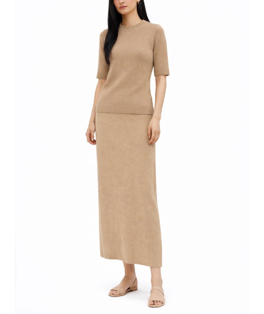 FABIANA FILIPPI Бежевый шерстяной джемпер / свитер, фото 2