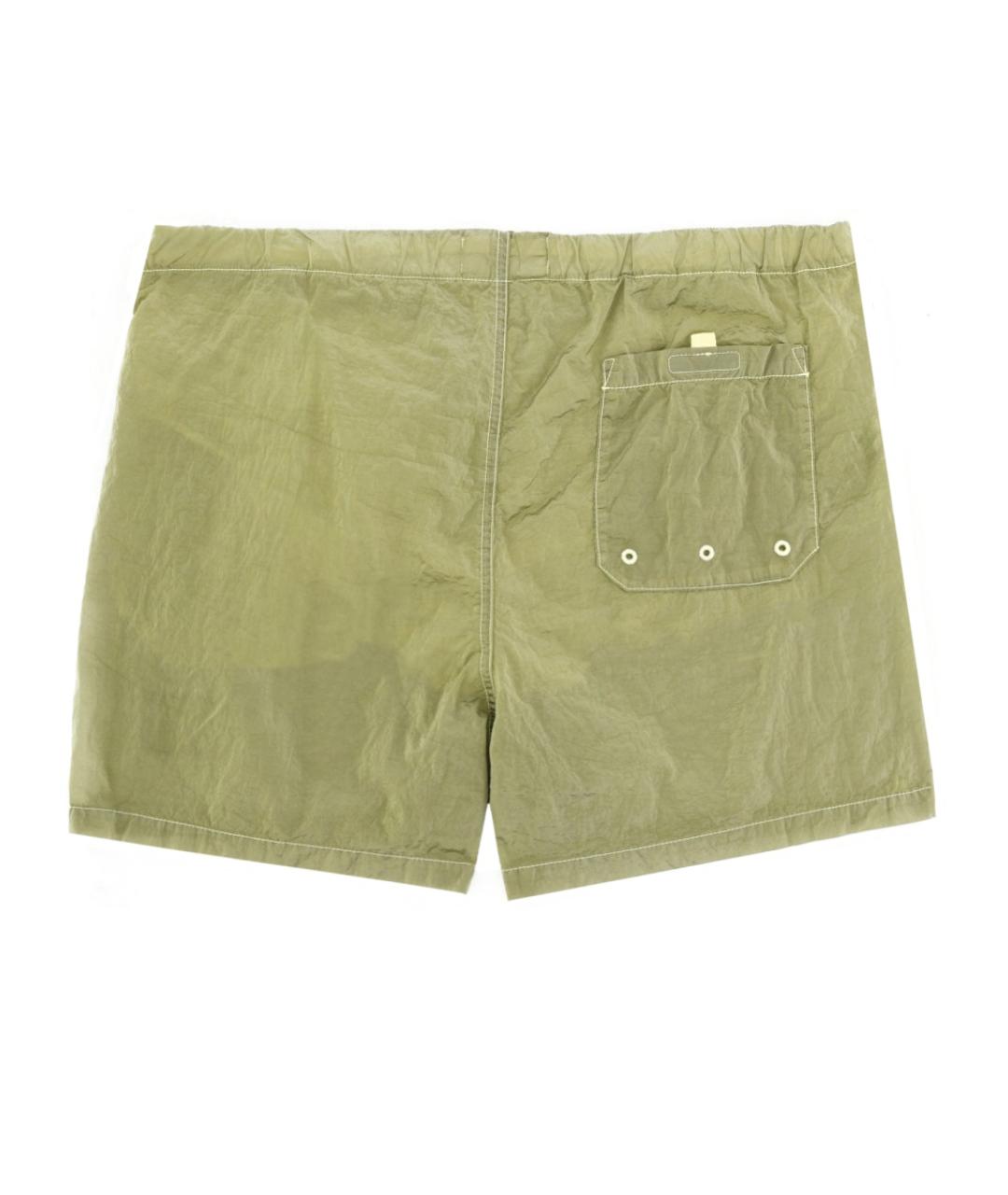 STONE ISLAND Зеленые полиамидовые шорты, фото 2
