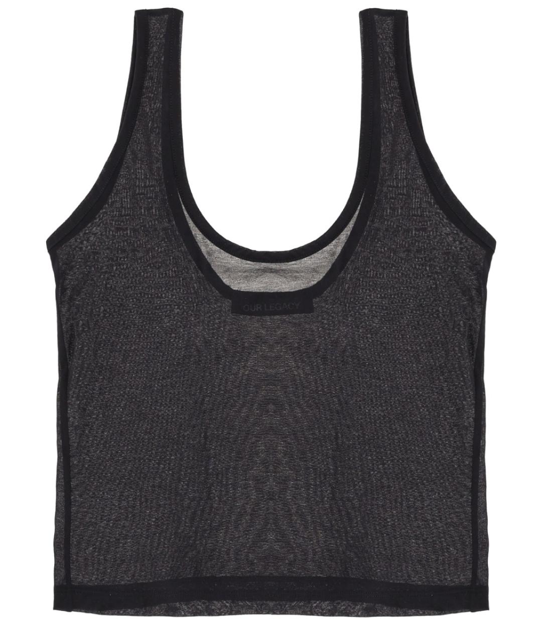 OUR LEGACY Черная хлопковая майка, фото 1