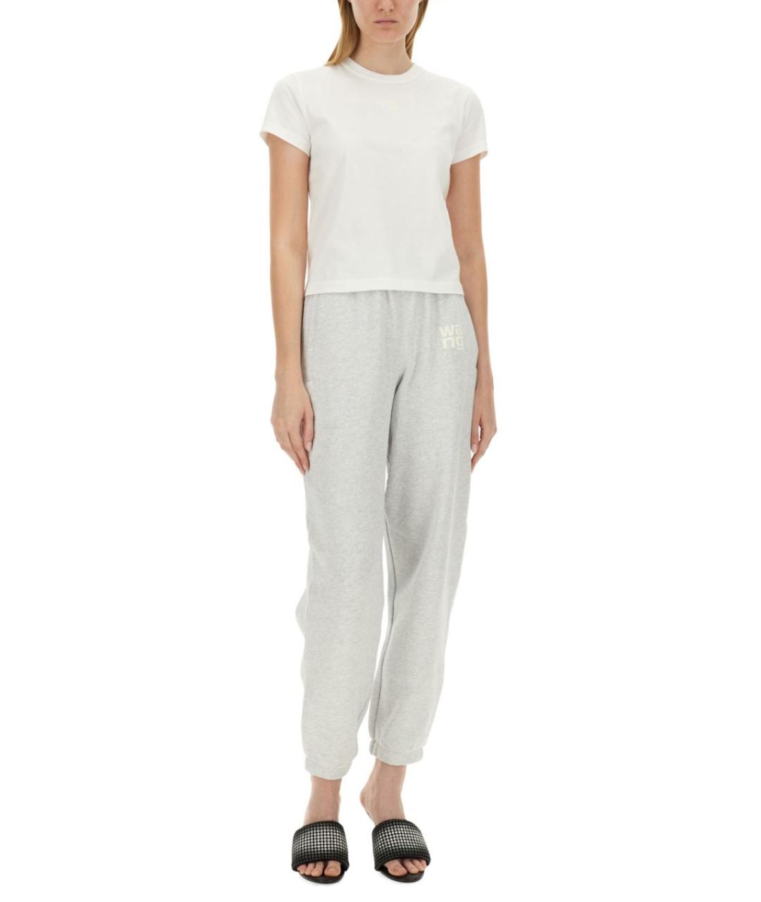 ALEXANDER WANG Белая хлопковая футболка, фото 3