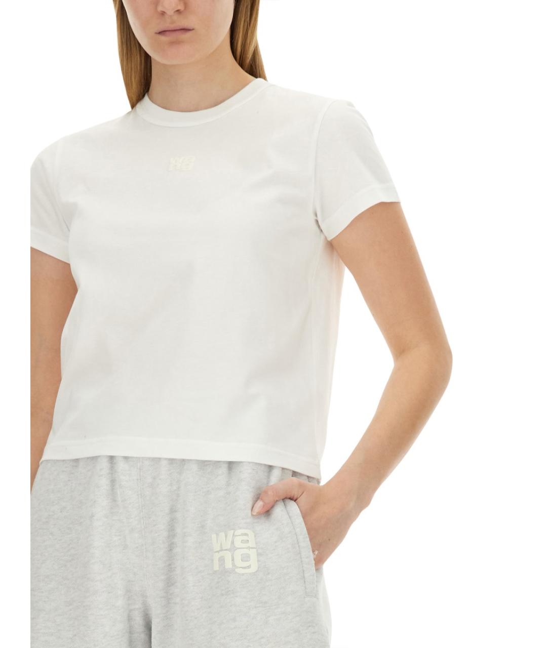 ALEXANDER WANG Белая хлопковая футболка, фото 4