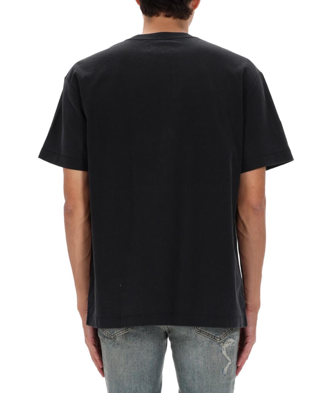 PURPLE Черная хлопковая футболка, фото 4