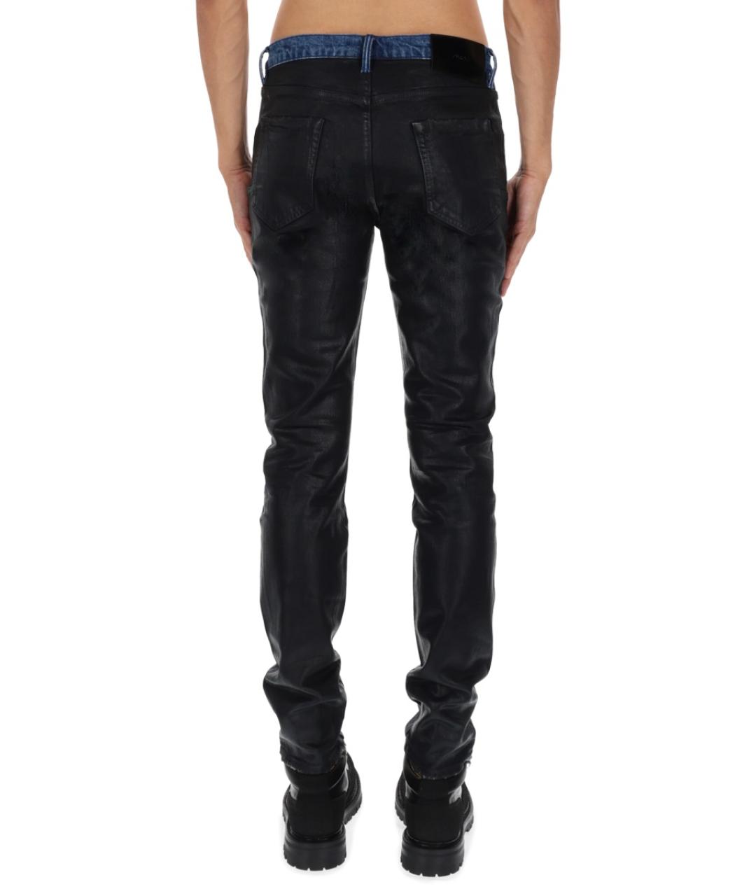 PURPLE Черные хлопко-эластановые джинсы скинни, фото 4