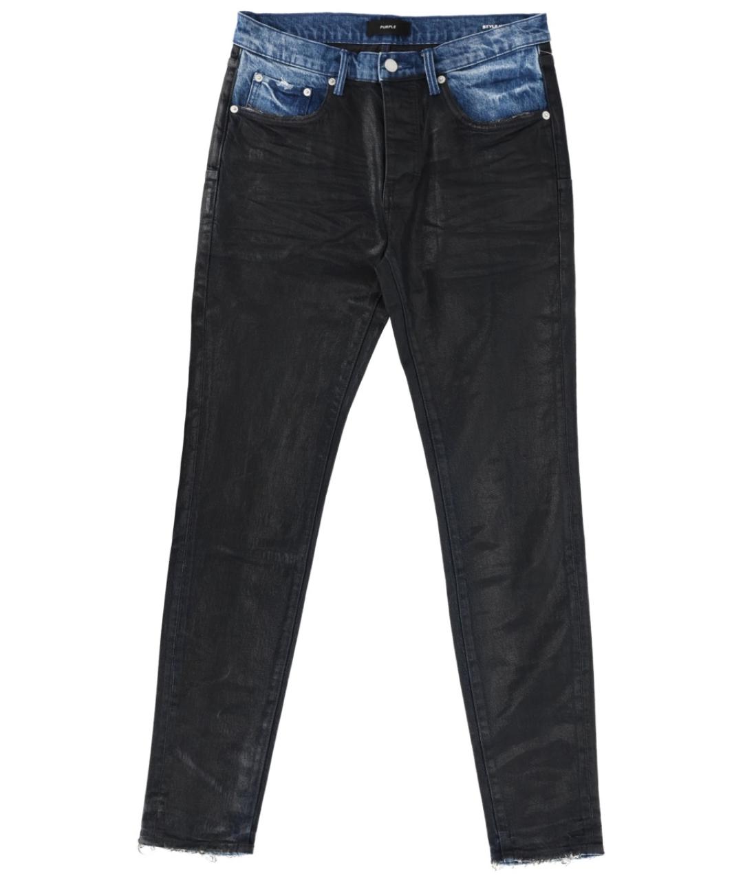 PURPLE Черные хлопко-эластановые джинсы скинни, фото 1