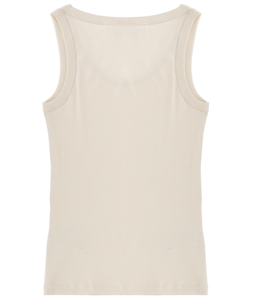 FABIANA FILIPPI Бежевая хлопковая майка, фото 3