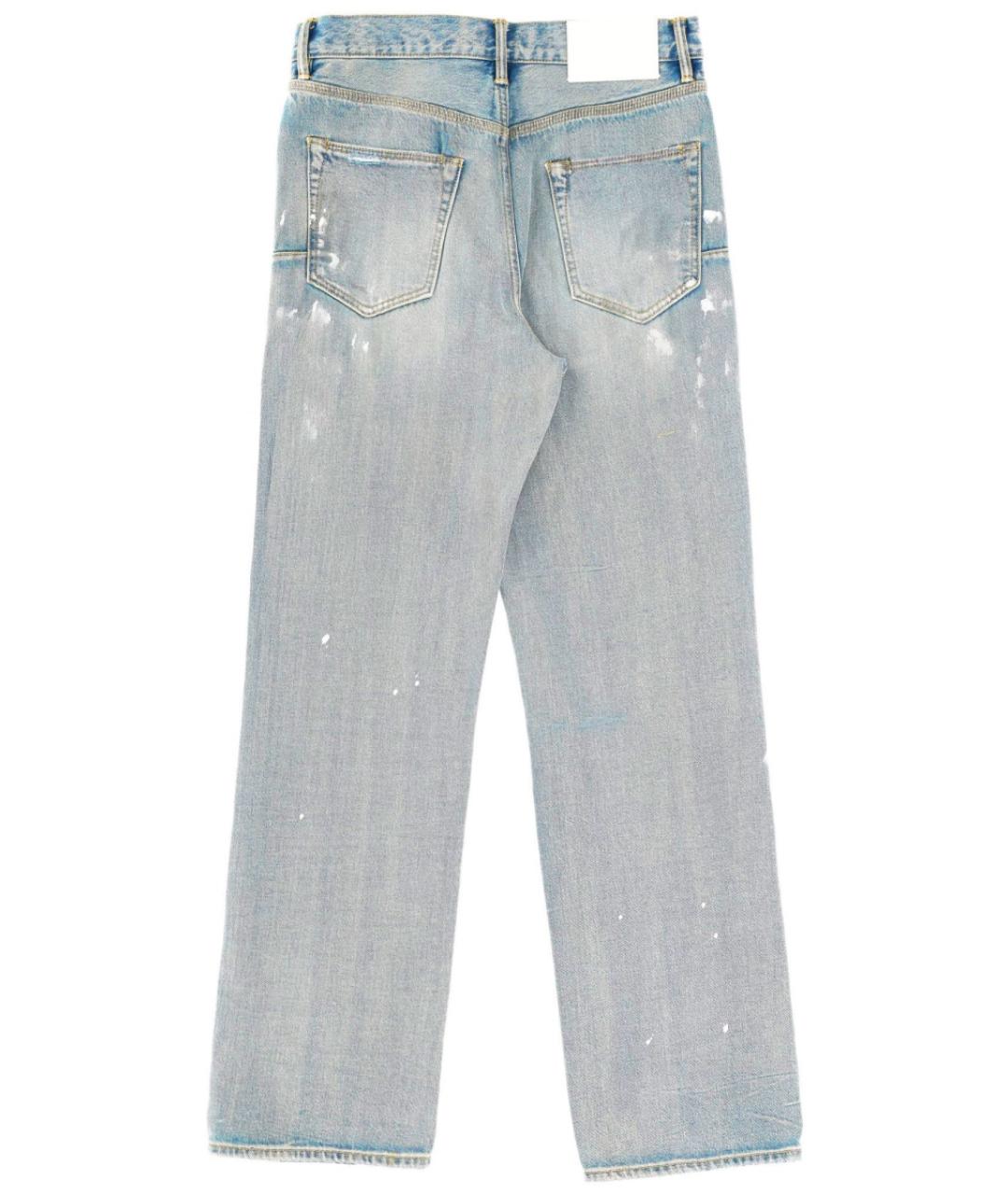 PURPLE Синие хлопковые прямые джинсы, фото 2