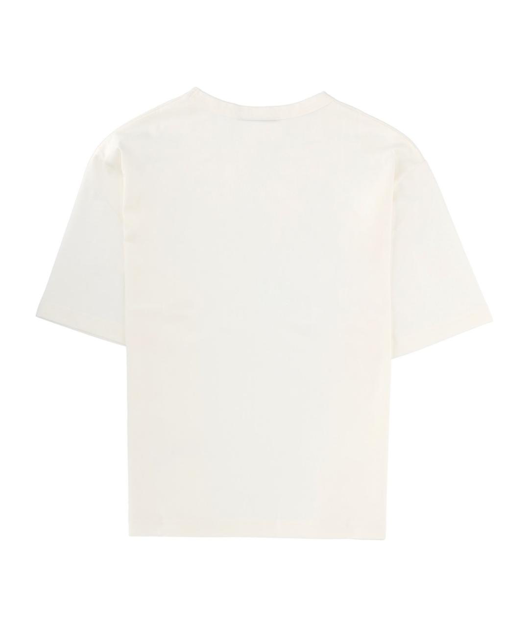 STUDIO NICHOLSON Белая хлопковая футболка, фото 2