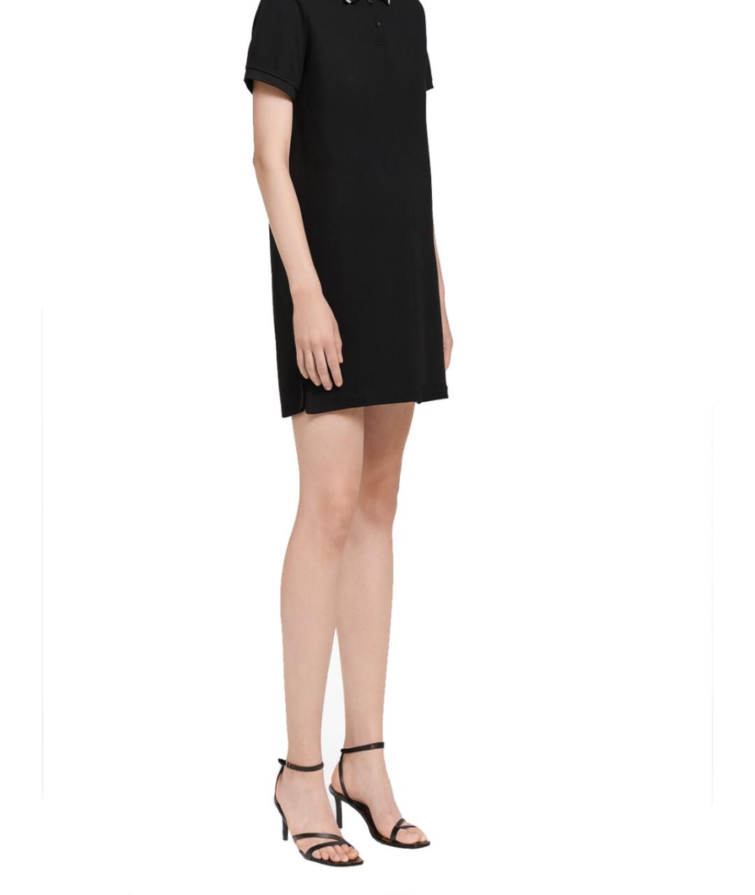 ALEXANDER WANG Черное хлопковое повседневное платье, фото 2