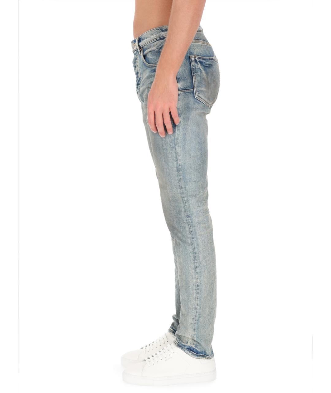 PURPLE Голубые хлопковые джинсы скинни, фото 4